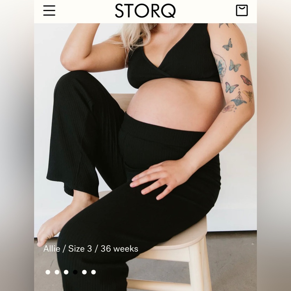 Storq Black Cozy Rib Day to Night Pant - Size 1